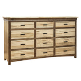 Deluxe Mission 12 Drawer Dresser